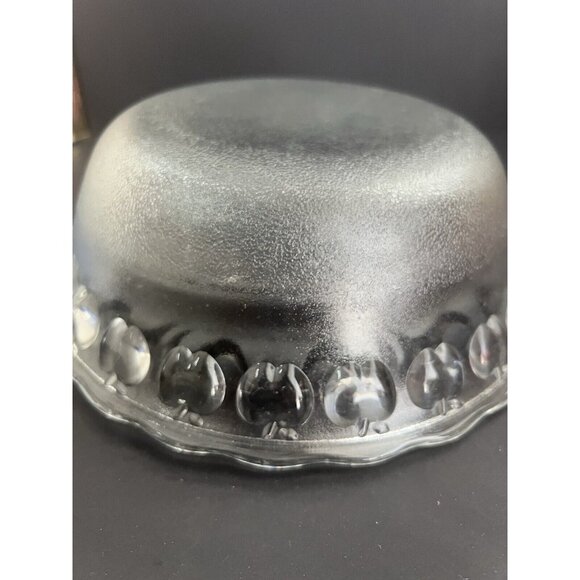 Vintage Frosted Ocean Glass Apple Serving Bowl 9” - Picture 2 of 7